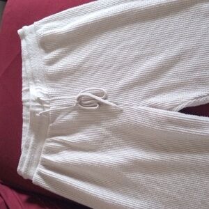 Better Together Cream Ribbed Jogger Sweatpants L